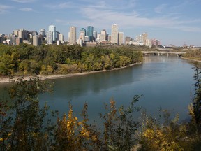 Downtown Edmonton is seen from the south side of the North Saskatchewan River. FILE PHOTO