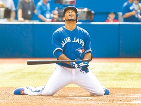 Jays' Edwin Encarnacion missed a lot of time to injury this year, which didn't help the team's hopes to end it's post-season drought. (Reuters file)