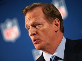 NFL Commissioner Roger Goodell is pictured at a news conference to address domestic violence issues and the NFL's Personal Conduct Policy in New York, September 19, 2014. (REUTERS)