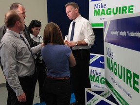 Ottawa mayoral candidate Mike Maguire talks to the media during a press conference in Ottawa, On. Wednesday Sept 24,  2014. Maguire talked about the how he would reduce taxes. Tony Caldwell/Ottawa Sun/QMI Agency