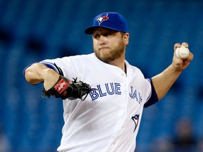 Blue Jays starter Mark Buehrle reached the 200-inning plateau for the 14th consecutive MLB season on Wednesday, Sept. 24, 2014. (Craig Robertson/QMI Agency/Files)