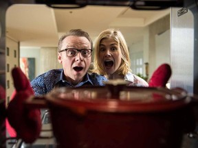Simon Pegg, left, and Rosamund Pike star in "Hector and the Search For Happiness."
