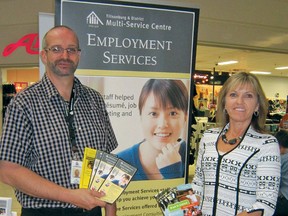 Rod Billard and Susan Rebry at the well-attended 2013 Community Services and Career Fair. This year's fair will be Thursday, Oct. 2 at the Tillsonburg Town Centre, 10 a.m. to 4 p.m.
CONTRIBUTED PHOTO