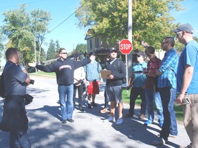 Fanshawe College students in the Integrated LandPlanning Technologies course toured the streets of Dutton Thursday looking for ways to suggest community improvements.