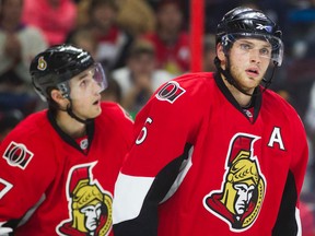 Bobby Ryan, who had surgery to repair a sports hernia last spring, had  two goals and an assist in a pre-season game Wednesday night against the Leafs. (CHRIS ROUSSAKIS/OTTAWA SUN)