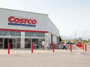 A row of pillars stand outside of the Costco store on Wellington Road in London, Ontario on Monday July 28, 2014. (CRAIG GLOVER/QMI Agency)