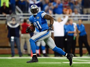 Detroit Lions wide receiver Calvin Johnson (81) make a catch and runs for a touchdown. (Andrew Weber-USA TODAY Sports)