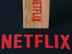 A USB key with the logo of Netflix is seen in this illustration photo, in Paris Sept. 15, 2014. REUTERS/Gonzalo Fuentes