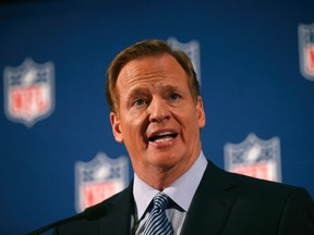 NFL Commissioner Roger Goodell addresses domestic violence issues and the league's Personal Conduct Policy during a press conference in New York on Sept. 19, 2014. (Mike Segar/Reuters)