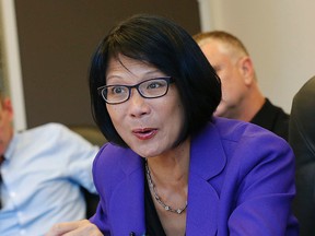 Mayoral candidate Olivia Chow speaks to the Toronto Sun editorial board about her transit plans and many other issues on Sept. 23, 2014. (Michael Peake/Toronto Sun)