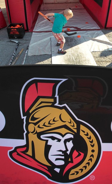 The Ottawa Senators held their Fan Fest at Scotiabank Place in Ottawa, On. Saturday Sept 27,  2014. Thousands of fans gathered to enjoy the festivities as well as take in a practice and a scrimmage Saturday. Tony Caldwell/Ottawa Sun/QMI Agency