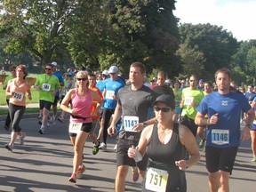 More than 350 runners took advantage of the sunny weather on Sunday to take part in the annual Harvest Run in Chatham. The event, which started at John McGregor Secondary School, is a fundraiser for the United Way.