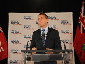 Barrie MP Patrick Brown announces his bid for the leadership of the provincial Progressive Conservative Party in this file photo.
IAN MCINROY/QMI AGENCY FILE
