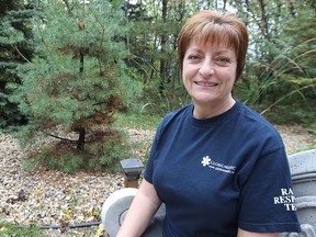 Lori Bruce-Smith, chair of the local GlobalMedic chapter, is photographed in East St. Paul, Man., on Sun., Sept. 28, 2014. Bruce-Smith is in charge of collecting medical equipment to be sent to West Africa to aid the fight against the ebola virus. (Kevin King/Winnipeg Sun/QMI Agency)