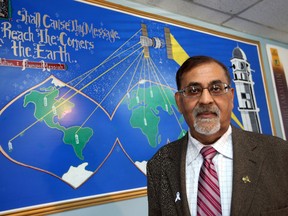 Ahmadiyyaya Muslim Jama'at Outreach director Mohyuddin Mirza pose for a photo at the Al-Hadi Mosque in Edmonton, Alberta on September 28, 2014. Mirza were some of the key speakers for Ahmadiyya Muslim Community philosophy of preaching and practice of Jihad of pen, not of Jihad of sword.  Perry Mah/Edmonton Sun/QMI Agency