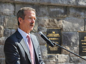 Col. Chris Hadfield was the guest speaker, and one of this year's inductees at the 2014 Wall of Honour Ceremony at Royal Military College on Saturday. (Julia McKay/The Whig-Standard)