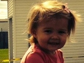 Police are searching for two-year-old Brooklyn Honderich who was last seen at her home east of Norwich on Sunday, Sept. 28, 2014. (Contributed photo)