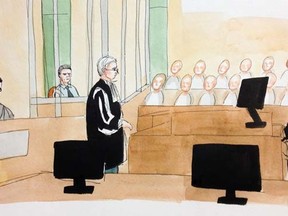 First day of proceedings in the Luka Magnotta murder trial in Montreal, Sept. 29, 2014. (DELF BERG/QMI Agency)