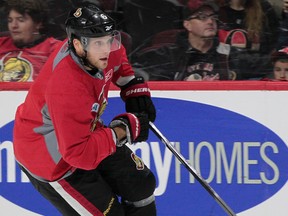 Bobby Ryan could start Tuesday's game against the Winnipeg Jets on the left side of Mika Zibanejad and Alex Chiasson. (TONY CALDWELL/OTTAWA SUN)