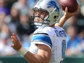 Lions quarterback Matt Stafford looked awfully impressive beating the Jets on Sunday with injured star receiver Calvin Johnson not playing many snaps. (afp)