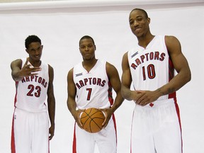Lou Williams (left) joined the Toronto Raptors from Atlanta in the off-season. (CRAIG ROBERTSON/Toronto Sun)