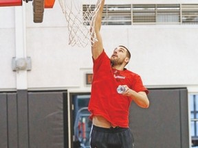 Raptors’ Jonas Valanciunas. (MICHAEL PEAKE/Toronto Sun)