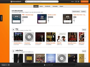 Grooveshark. (website screenshot)