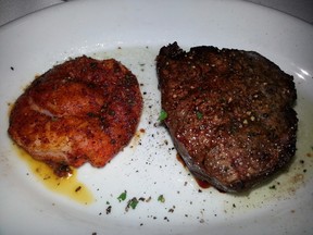 Sunday Traditional menu’s 6 oz. tenderloin with a Cajun shrimp ring.