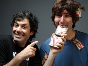 Spencer Rice (Spenny), right, co-star of the TV comedy series Kenny vs. Spenny, will write a humour column for the Whig-Standard. (Supplied photo)
