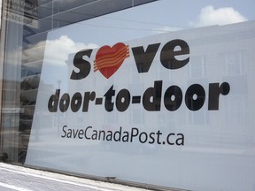 save door to door sign