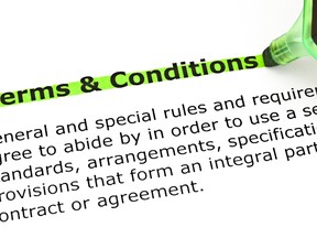Terms and conditions.

(Fotolia)