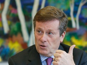 Toronto mayoral candidate John Tory met with the Toronto Sun editorial board at the Sun office on King St E. on Tuesday, September 30, 2014. (Michael Peake/Toronto Sun)