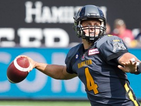 Quarterback Zach Collaros says the Ticats must cut back on missed assignments. (REUTERS/PHOTO)
