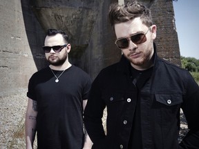 Royal Blood's Mike Kerr (foreground) and Ben Thatcher.
