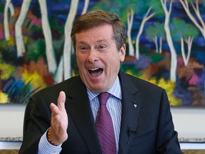 Toronto mayoral candidate John Tory meets with the Toronto Sun editorial board at the Sun office on King St E. on Tuesday September 30, 2014. (Michael Peake/Toronto Sun)
