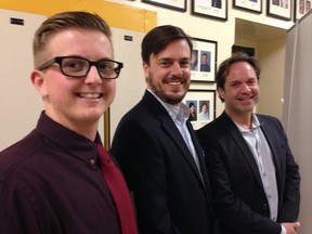 TK Pritchard, left to right, Peter Stroud and Adam Koven. (Paul Schliesmann/The Whig-Standard)