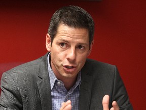 Mayoral candidate Brian Bowman speaks with the Winnipeg Sun editorial board in Winnipeg, Man. Tuesday September 30, 2014.