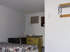 A file photo shows a motel room.