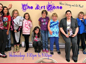 Welcome to ‘The Art Zone’, a new program at the Cochrane Public Library where art meets literacy at weekly session.