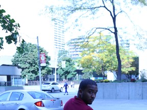 Michael “Jugga” James outside of Old City Hall court on Friday, Oct. 3, 2014. (DAVE THOMAS/Toronto Sun)