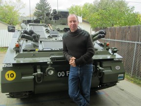 Don Wright of M5 Special Services draws inspiration from his armoured vehicles. (SUPPLIED)