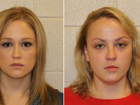 Rachel Respess (L) and Shelley Dufresne are seen in a combination of undated photos released by the Kenner Police Department in Kenner, Louisiana. (HANDOUT)