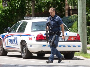 A member of the London Police's Emergency Response Unit.

Craig Glover/QMI agency