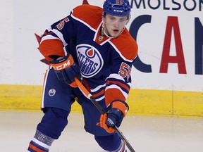 Leon Draisaitl has had an impressive camp and, other than in the faceoff circle, hasn't looked like an 18-year-old. (David Bloom, Edmonton Sun)