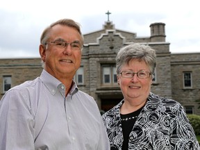 Sister Sandra Shannon, the Superior General of The Sisters of Providence of St. Vincent de Paul with consultant Dale Kenney in Kingston on Monday September 22 2014.(IANMACALPINE)-KINGSTON WHIG-STANDARD/QMI AGENCY