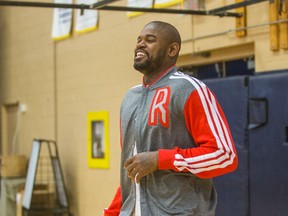 Raptors’ Amir Johnson has had a rough couple of seasons dealing with wonky ankles. (Ernest Doroszuk/Toronto Sun)