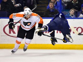 With eight points, Flyers defenceman Mark Streit leads all NHL point-getters in the pre-season. But that doesn't mean you should draft him early. (USA TODAY SPORTS)