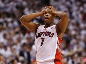 After helping the Raptors make the playoffs last season, guard Kyle Lowry was rewarded with a four-year contract. (Craig Robertson/Toronto Sun)