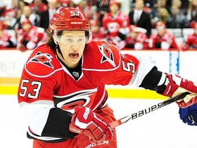 Carolina Hurricanes forward Jeff Skinner took a shot to the head on Sunday. (AFP)