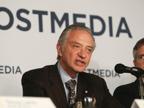 Paul Godfrey, Postmedia President and Chief Executive Officer a press conference was held at the National Post as Postmedia buys Sun Media for 316M  on Monday, Oct. 6, 2014. (Veronica Henri/QMI Agency)